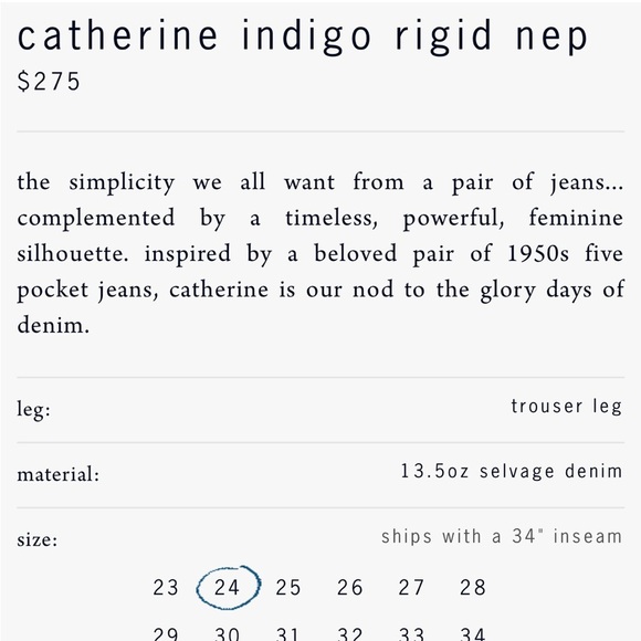 imogene + willie catherine indigo rigid nep size 24x32 - Picture 16 of 16